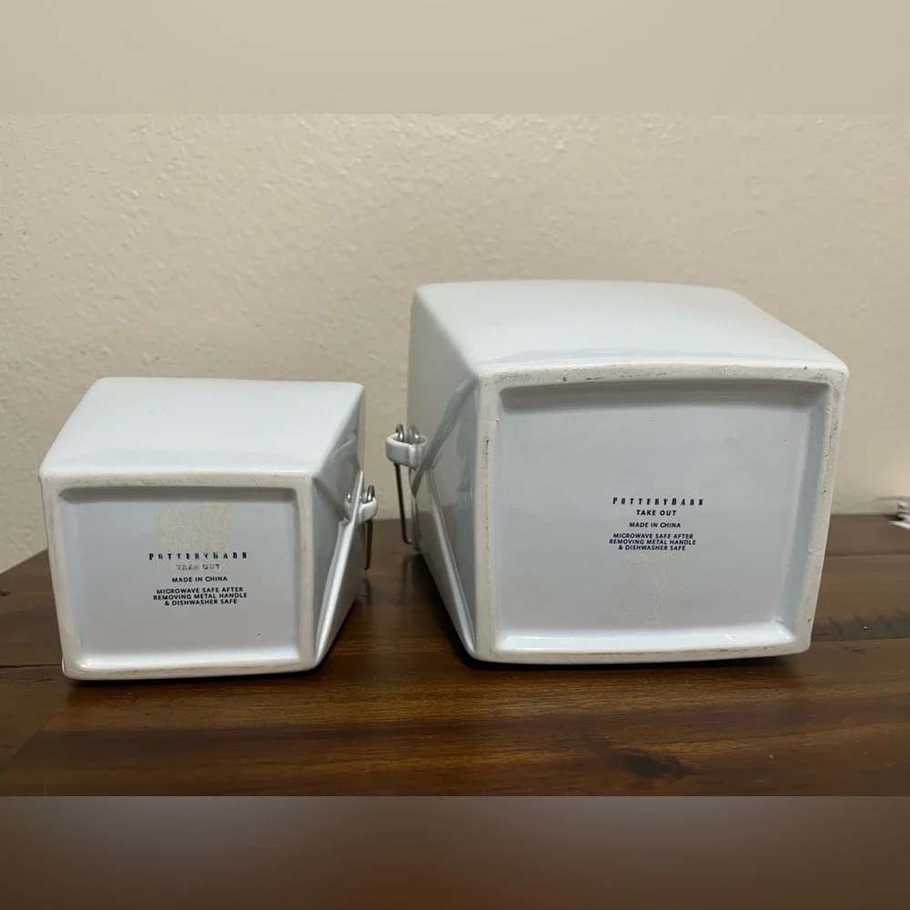 Pottery Barn Ceramic Take Out Containers